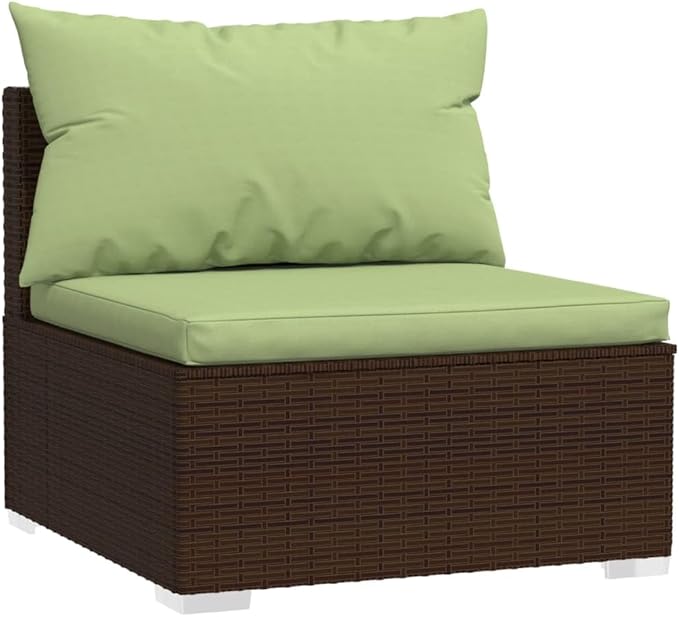 Garden Lounge Set Brown, Green Patio Furniture Set Garden Seating Ensemble for Pond Backyard