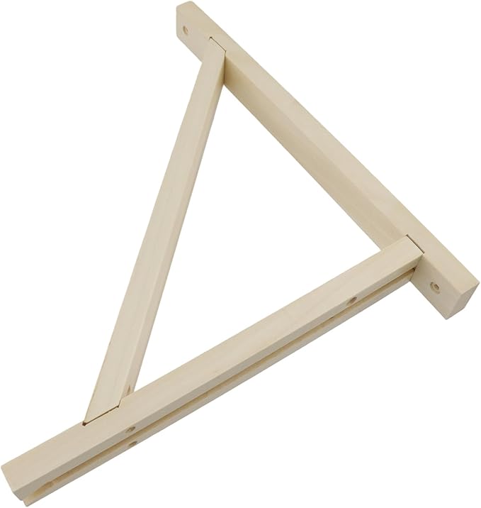Antrader Wood Shelf Bracket, 2Pcs Wall Mount Triangle Floating Shelf Supports for Hanging Sconce Pendant Lamp,Planters,Wind Chimes, Include Mounting Screws(12"x10",Natural)