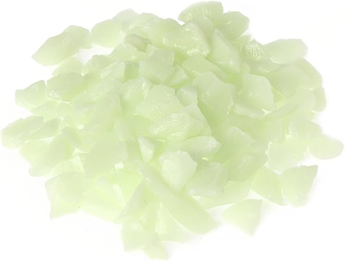 Shiny Stone Glow in The Dark Aquarium Neon Gravel Sand, Decorative Rocks for Fish Tank and Fairy Garden, Home Dec,305g/0.67lbs (8-15mm, Yellow Green)