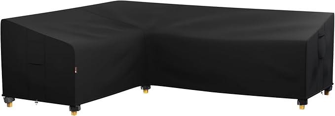 iBirdie Outdoor Patio Furniture Cover fit 87" x 112", 85" x 110", 84" x 108" L-Shaped Sectional Sofa, Waterproof Weatherproof Heavy Duty 600D Garden Cover for Outside L Shape Couch