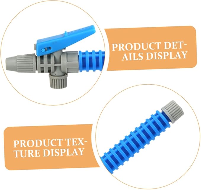 2Pcs Plastic Spray Nozzles with Non Slip Handle for Durable Garden Sprayer Accessories for Household Cleaning Lawn Care and Pet Training