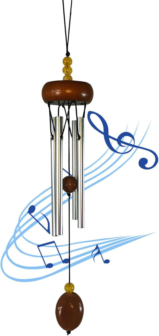 Small Wind Chimes for Outside,Mini Wind Chimes for Indoor,with Wind Catcher, Suitable as A Gift,Christmas Windchimes Indoors Gifts for Unisex (Yellow)