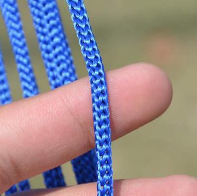 Easyinsmile Travel Hammock,Camping Hammock, Outdoor Sport Hammock Blue Net Mesh Nylon Sleeping Bed with Hooks for Garden Beach Camping Hunting Hiking Traveling (blue)