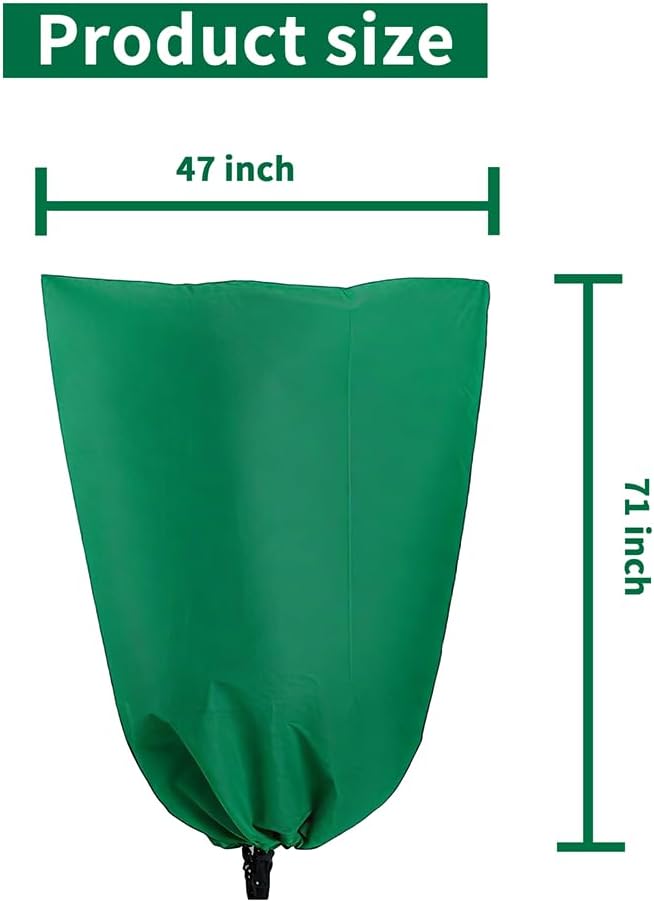 Baccessor 3PC Winter Plant Covers Freeze Protection Kit - 47x71 Reusable Frost Blankets with Adjustable Drawstring for Outdoor Bushes Potted Plants Tree
