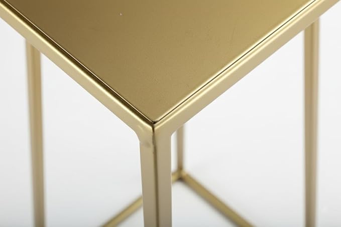 Pack of 2 Already Installed Gold Plant Stand indoor stable steel frame Flower Stands drink table for party wedding Centrepieces Living Room Patio Garden (Gold)