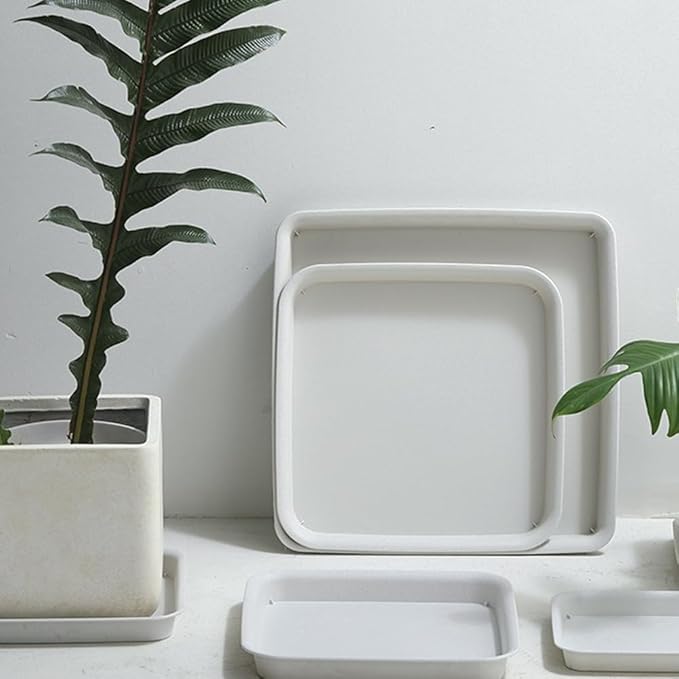 10pcs Square Plastic Plant Saucer Indoors Plant Drip Tray Outdoors Flower Pot Tray,4.65"