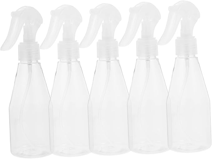 BESPORTBLE 5pcs Hand-Pumped Spray Bottle Plastic Watering Sprayers for Garden Bonsai and Microlandschaft for Plant Care and Cleaning Tasks White Color