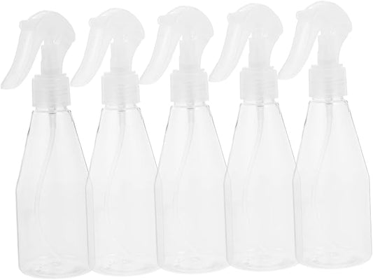 BESPORTBLE 5pcs Hand-Pumped Spray Bottle Plastic Watering Sprayers for Garden Bonsai and Microlandschaft for Plant Care and Cleaning Tasks White Color