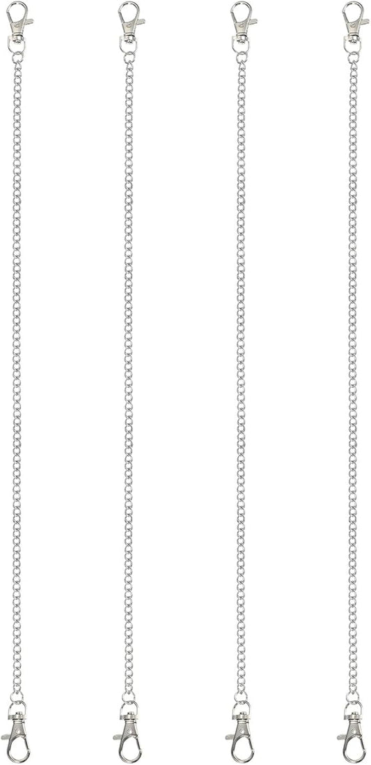 PATIKIL 4Pcs Hanging Chains with Clasp, 19.7 Inch Plant Hangers for Bird Feeders Planters Lanterns Wind Chimes Chalkboards and Ornaments, Silver