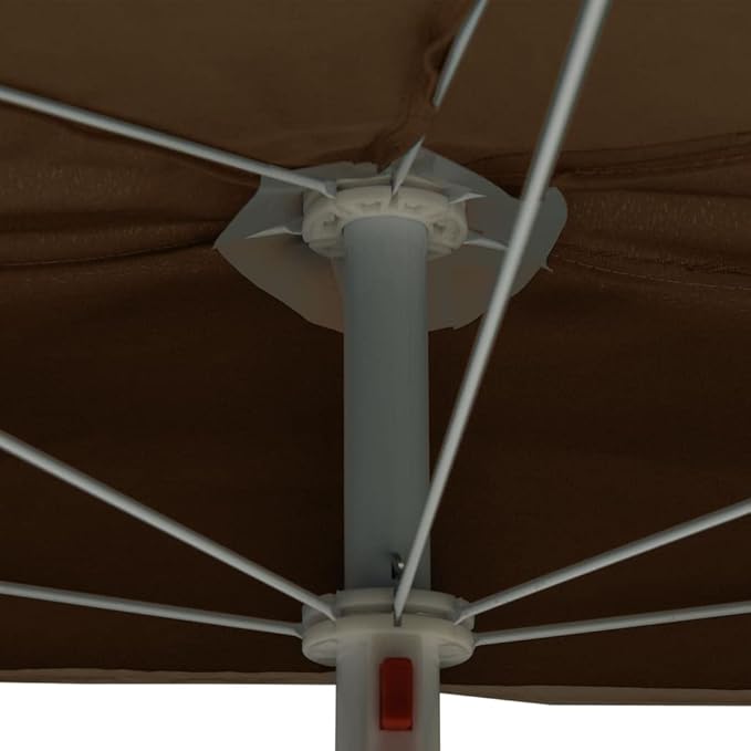 Garden Half Parasol with Pole,Sun Shade Umbrella,Outdoor Umbrellas,Patio Umbrella,Table Umbrella,Picnic Umbrella,for Patios,Gardens,Balconies,Decks, 70.9"x35.4" Sand