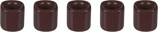 Mega Candles 5 pcs Brown 1/2 Inch Diameter Ceramic Chime Ritual Spell Candle Holders, Great for Casting Chimes, Meditation, Rituals, Spells, Vigil, Witchcraft, Wiccan Supplies