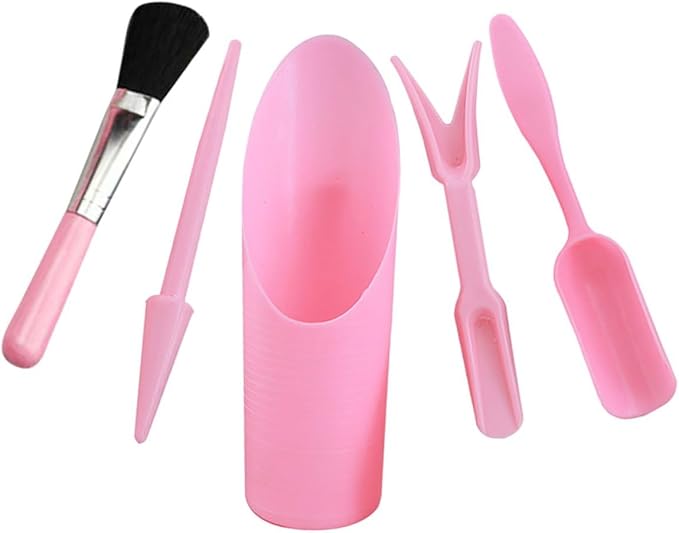 Kisangel Succulent Planting Tool Set with Soil Scoop, Seeder, and Cleaning Brush, Pink Gardening Accessories for Flowerpot Care and Transplanting in Home Garden