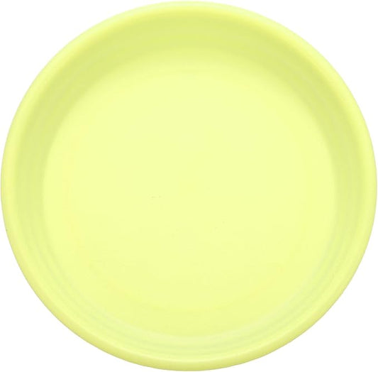 HARFINGTON Plastic Plant Saucer 5.2" Round Drip Trays Flower Pot Saucers Flower Base Bottom Drainage Tray for Indoors Outdoors Planters, Apricot Yellow