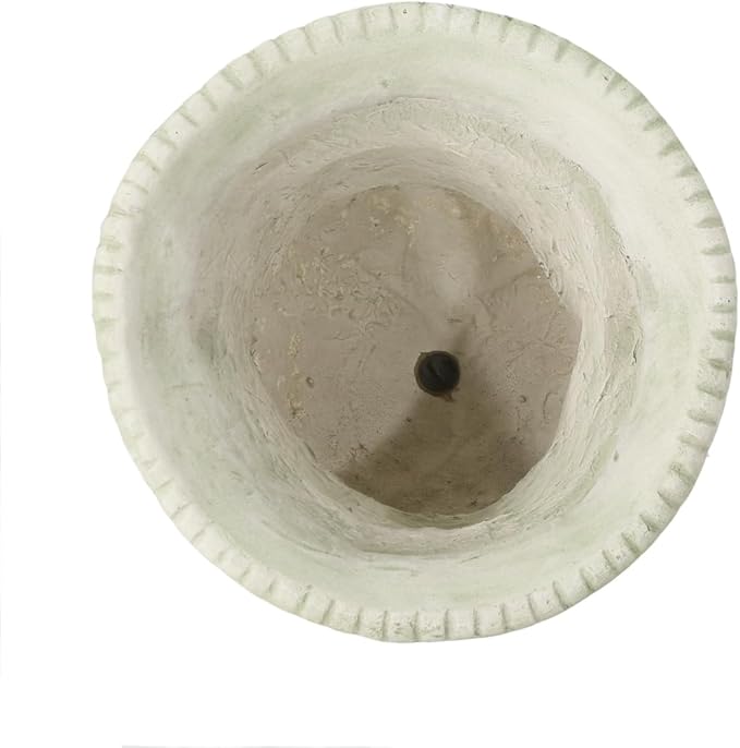 17.3" W x 24" H White Magnesium Oxide Planter Pot - Ideal for Backyard, Patio, Garden Decor