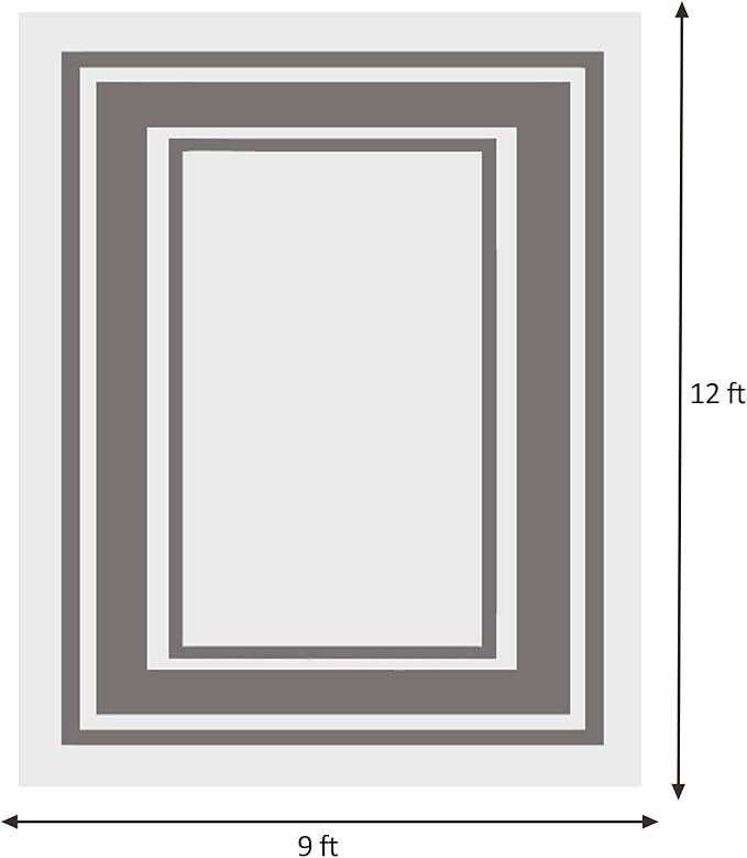 RURALITY Outdoor Rug 9x12 Feet Waterproof for Patio Clearance,Large Plastic Straw Mat for Camping,Porch,RV,Reversible, Easy to Clean,Light Coffee