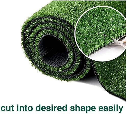 Petgrow Synthetic Artificial Grass Turf 5FTX8FT for Indoor Outdoor Dog Synthetic Grass Mat, Party Wedding Christmas Balcony Garden Astro Turf Rug,Drainage Holes Faux Fake Grass Rug Carpet for Pets