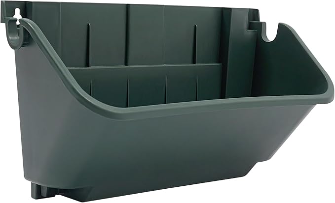 24Pack Vertical Wall Garden Planter, 13 inch Wall-mounted Garden Planters, Stackable Hanging Planter, Plastic Flower Pot with 4 Drainage Tray & 6.56FT Drainage Pipe for Indoor and Outdoor (Green)