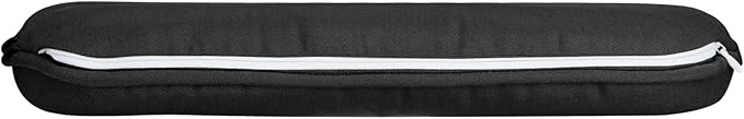 SleepMan Outdoor 17"x16" Chair Cushions with Ties Set of 6, Water Resistant All Weather U-Shape Seat Pads for Patio Garden Furniture Indoor Fade Resistant Patio Cushions (Black)
