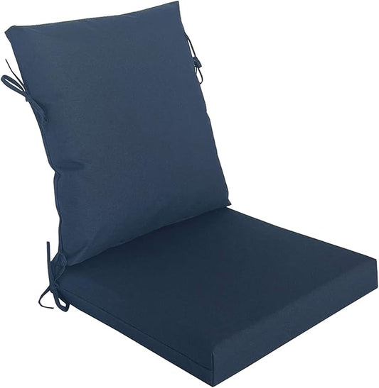 Goodgoods 20"x42" Outdoor Dining Chair cushion Set of 1 patio furniture cushion Resilient Foam Filling Water-Proof Stain-Resistant UV Resistant Weather Resistant Chairs Couch Sofa Upholstery Navy Blue