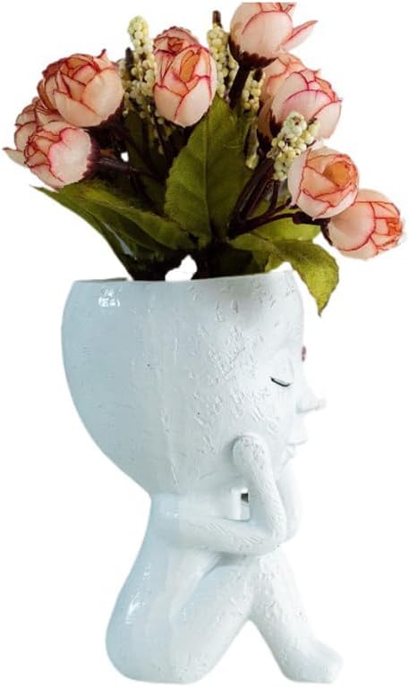 Funny Cute Face Planters Pots – Mini, No Drainage Hole, Unique Face Flower Pots Vase Succulent Head Planter for Home Decor Garden Cactus Indoor/Outdoor Plants Small Flower Pots for Mom