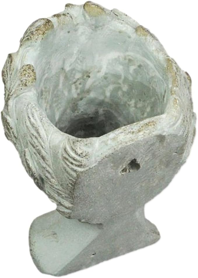 Distinctive Designs Wall Mounted Greek Roman Style Female Head Statue Planter - Small Cement Plant Pot for Indoor Outdoor Home Garden Decor - Artistic Sculpture Plant Holder