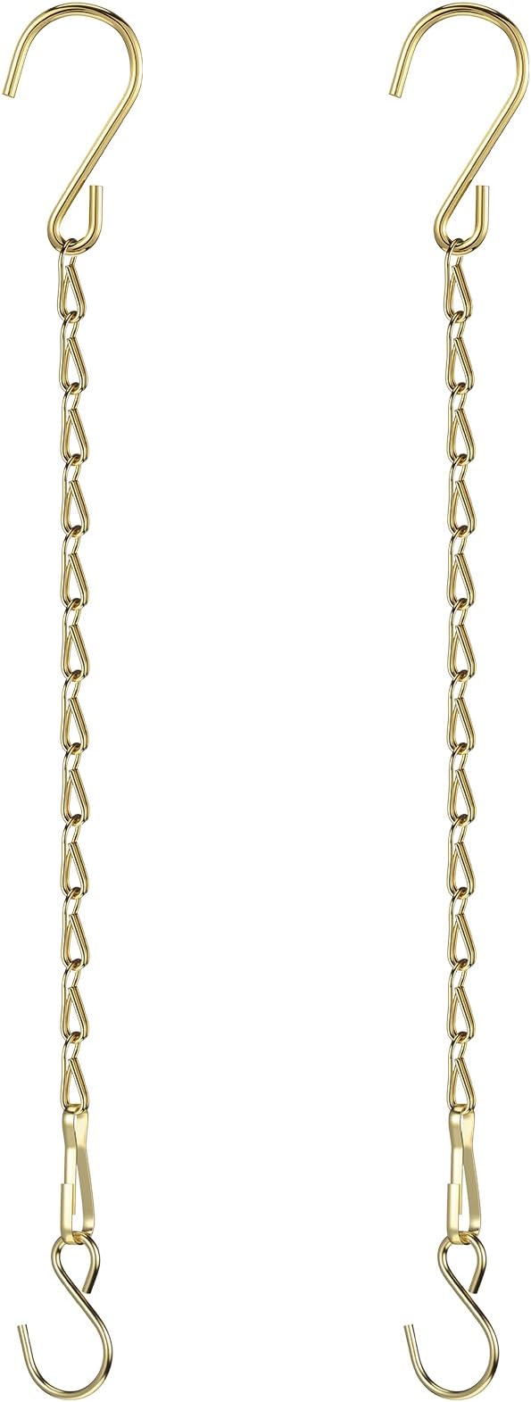 EBOOT 2 Pcs Hanging Chain for Bird Feeders, Planters, Lanterns and Ornaments(23.6 Inch,Gold)