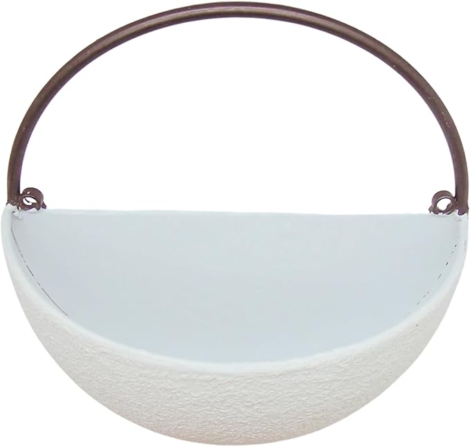 Wowser White Semi-Circle Wall Planters, Hanging Garden Decor, Set of 2 Assorted Sizes