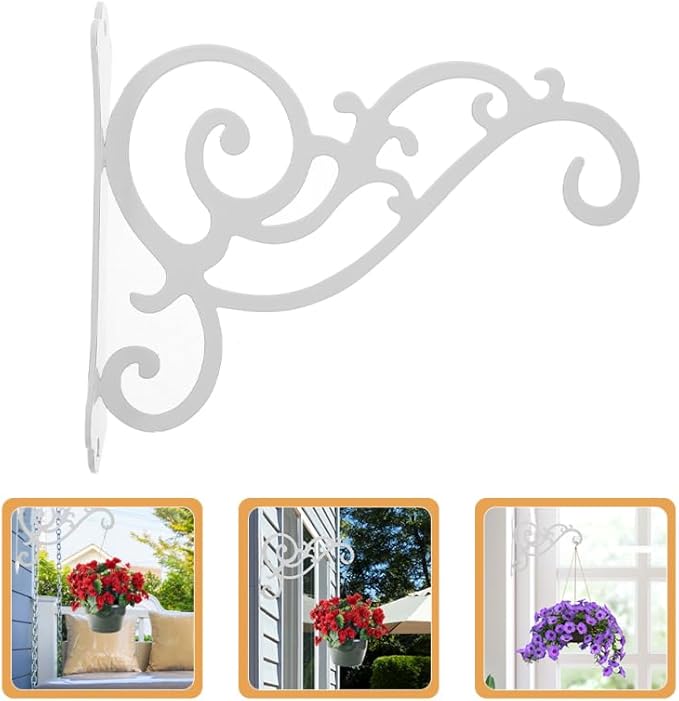 Garden Wall Mount Hanging Plant Bracket Decorative Hook for Pots Baskets and Wind Chimes Planter Holder for Outdoor and Indoor Use