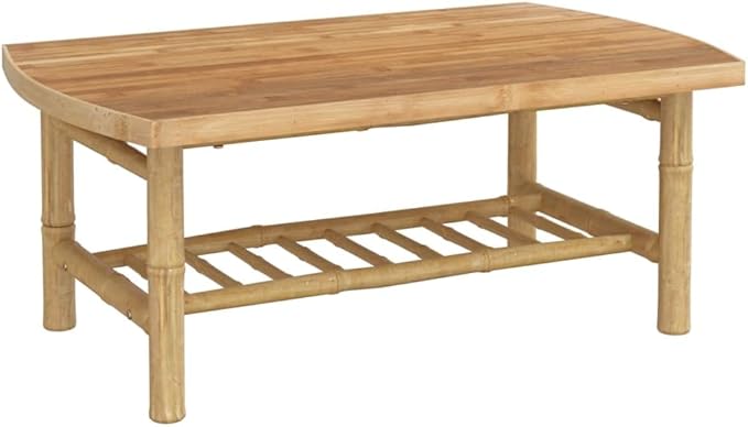Garden Lounge Set Bamboo Three Piece Set Modular Garden Seating Ensemble for Backyard Pond