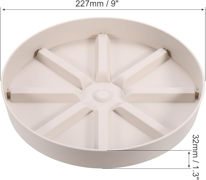PATIKIL Plant Pot Saucers 9 Inch, 3 Pack Plastic Round Plant Pot Thicker Flower Drip Tray for Indoor Outdoor, White