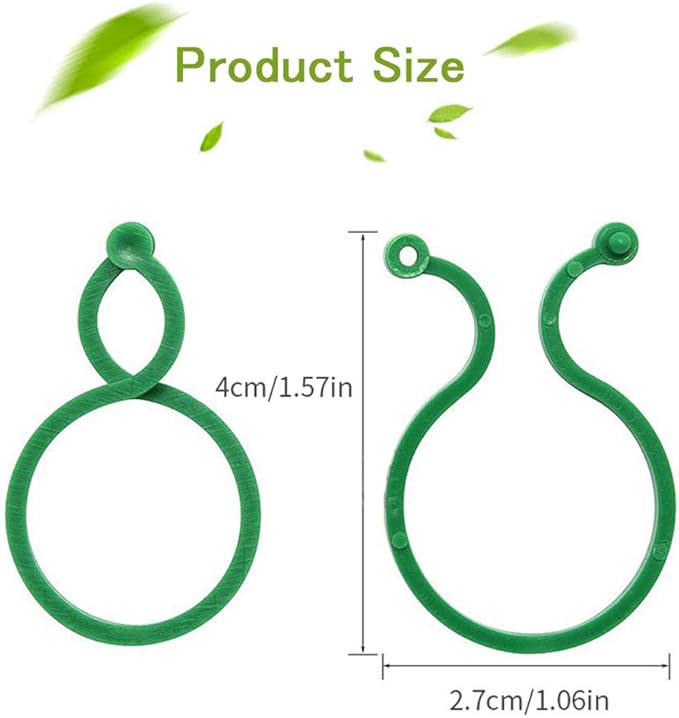100 Pcs Plant Twist Clip Ties Garden Plant Support Clips Vegetables Tomato Vine Flower Clips Plant Locks for Securing Plants