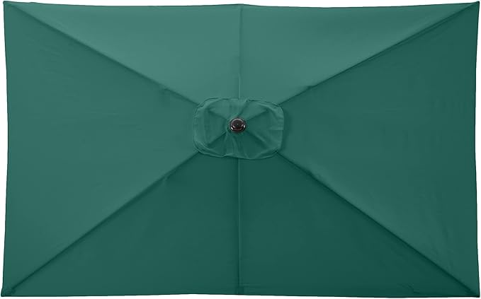 Rectangular Patio Umbrella - 10ft Easy Crank Sun Shade with Push Button Tilt for Outdoor Furniture, Deck, Yard, or Pool by Pure Garden