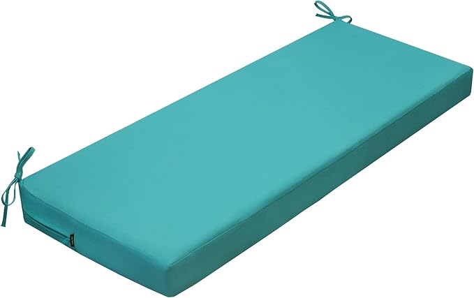 idee-home Outdoor Bench Cushion Waterproof, Bench Cushions for Outdoor Furniture, Patio Porch Swing Replacement Seat Pad with Ties for Garden Backyard, 54 x 18 Inch