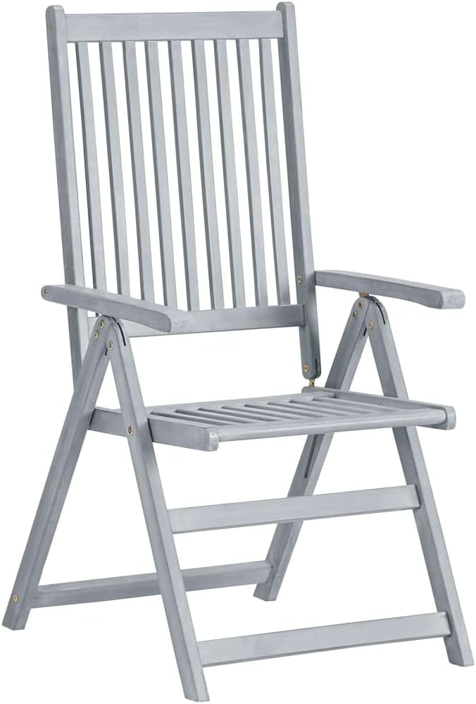 Garden Reclining Chairs 6 pcs with Cushions Solid Acacia Wood
