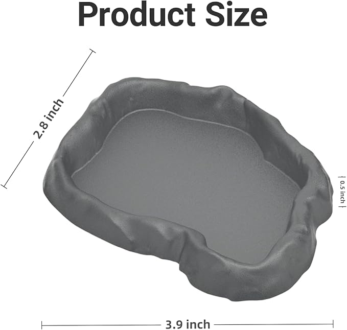 2 Pack Snail Food and Water Bowl，atural Design Food Bowl for Pet Snails, Garden Snails Pet Land Snail Supplies