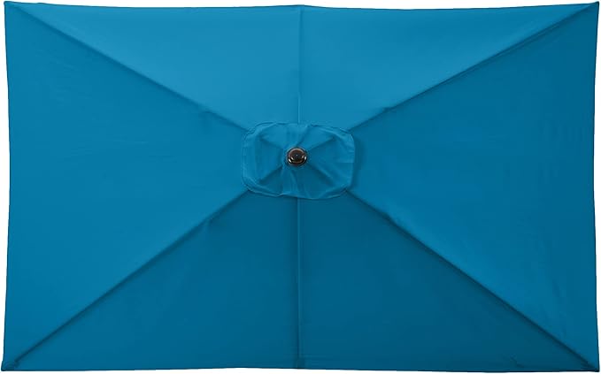 Rectangular Patio Umbrella - 10ft Easy Crank Sun Shade with Push Button Tilt for Outdoor Furniture, Deck, Yard, or Pool by Pure Garden