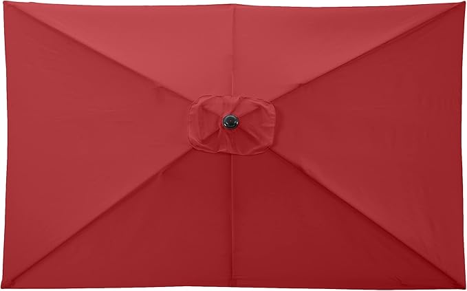 Rectangular Patio Umbrella - 10ft Easy Crank Sun Shade with Push Button Tilt for Outdoor Furniture, Deck, Yard, or Pool by Pure Garden
