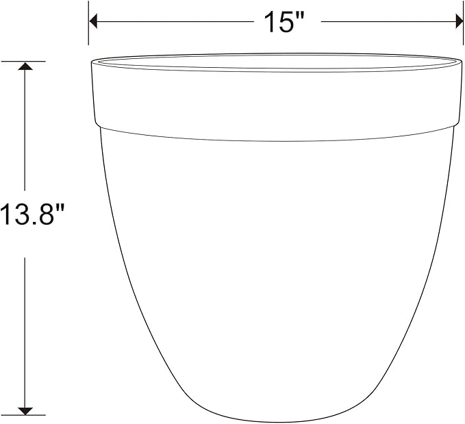 Southern Patio Hornsby Resin Outdoor Planter with Drainage Hole and Plug, Beige