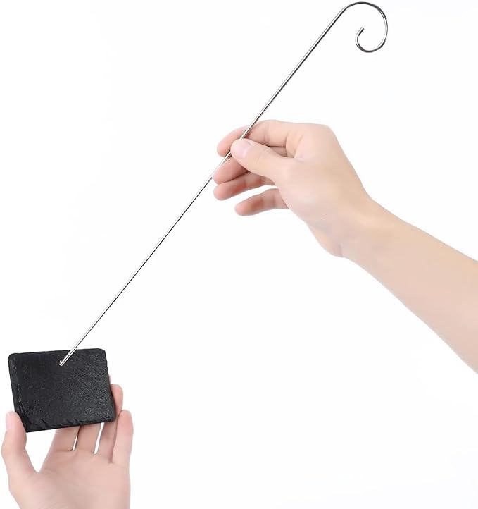 20 Pcs Silver 20cm Plant Label Hooks Markers Label Hanger Garden Plant Sign Stake Rustproof Deformed Garden Sign Hooks Hanging Rods for Flower Planter Plant Container Accessories