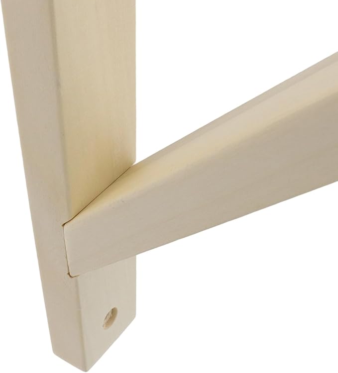 Antrader Wood Shelf Bracket, 2Pcs Wall Mount Triangle Floating Shelf Supports for Hanging Sconce Pendant Lamp,Planters,Wind Chimes, Include Mounting Screws(12"x10",Natural)