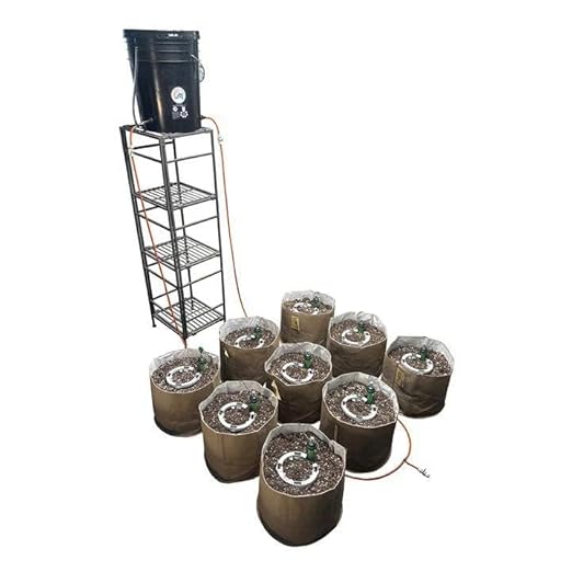 Grow Tent Drip Irrigation System - Blumat Watering Kit for 9 Large Pots (2-7 Gallon) - Automatic Grow Tent Watering System with Efficient Preset Blumat Sensors (Bucket not Included)