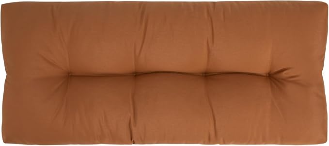 FUNHOME Outdoor Bench Cushion 42 x18 inch with Non-Slip Grips,Water Resistant Porch Swing Cushion,Bench Pillow Pads,Tufted Cushions for Patio Garden Furniture,42" Seat Cushions(Caramel Orange)
