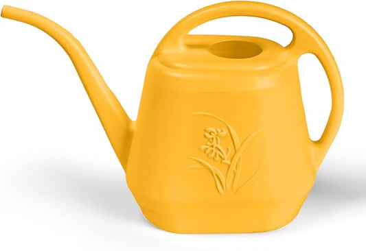 ZXJ Plant Watering Can - for Indoor and Outdoor Home Garden Plants - with Long Spout - Orange - 1/2 Gallon