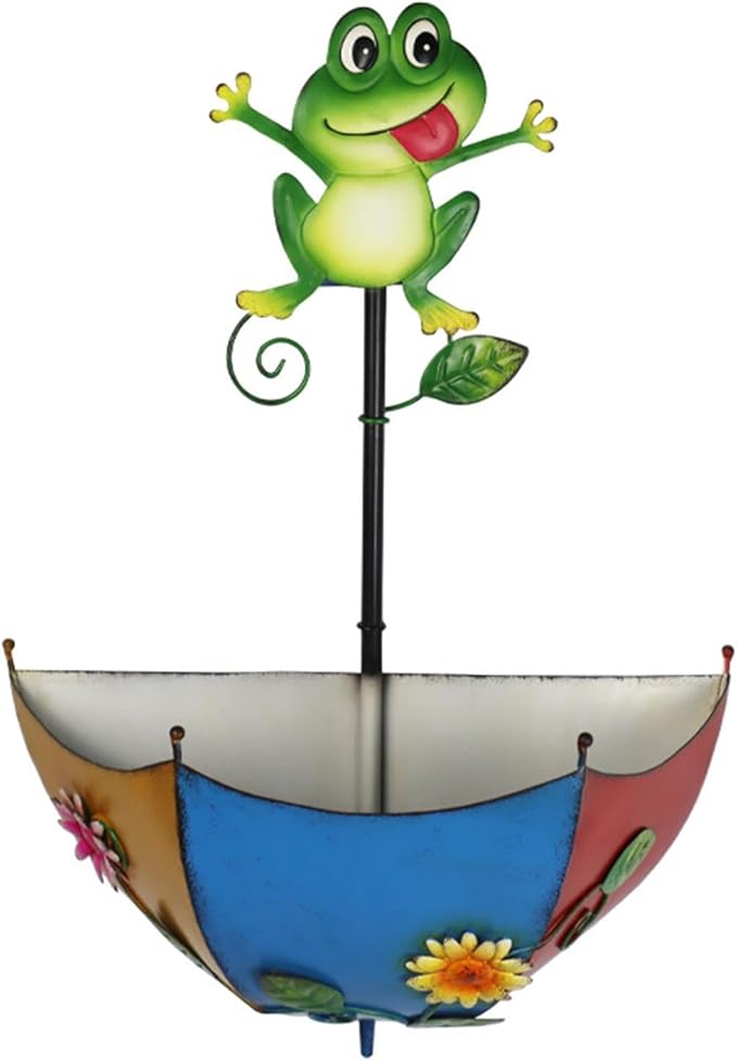 Ladybug Umbrella Wall Planter Decor Art Metal Hanging Wall Mounted Planters for Garden Yard Decorative Planter Succulent Flower Pot Plant Container