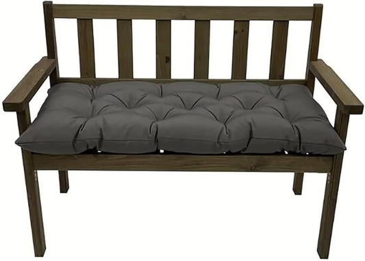 Outdoor Chair Cushions, Waterproof Tufted Bench Cushion for Outdoor Furniture, Garden Recliner Seat Cushions Waterproof Sofa Pads 40" x 20", Dark Grey, 1 Pack