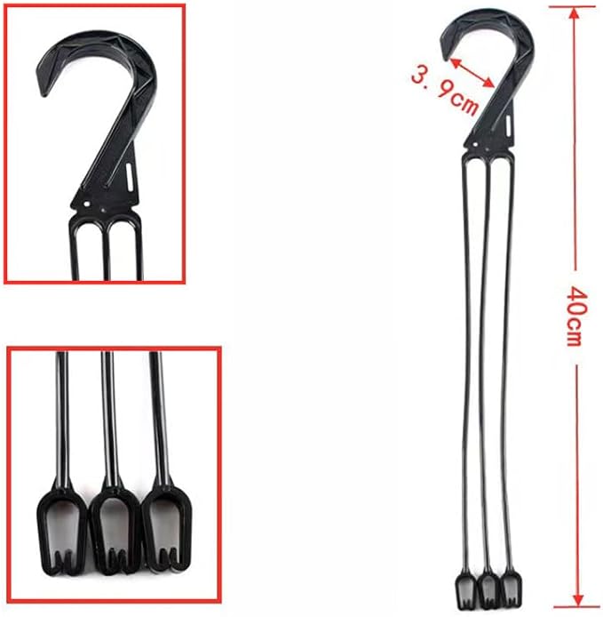 USUNQE Hanging Planter Holder, 6 pcs Plastic Chain for Hanging Flower Pot Plant Hook Lantern Bird Feeder Outdoor Basket