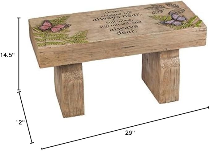 New Creative Those We Love Memorial Outdoor Garden Decor | Butterflies & Ferns | Furniture for Patio Porch Lawn Park Deck Gravesite | Loss of Loved One | Pet Dog Cat