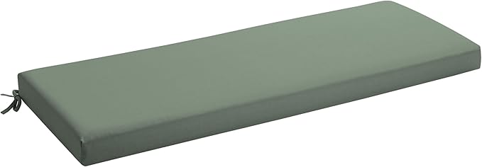 Arden Foam Outdoor Bench Cushion, 48 x 18, Made with ProFoam, Rain-Proof, Fade Resistant, Sage Green Texture