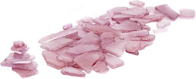 Around 4 Pounds of Decorative Stones Perfect for Aquariums, Vase Fillers, Table Scatter, Scrapbooking and Much More! Beautiful Gems! (Panacea Pink Sea Glass)