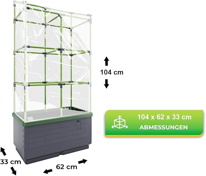 BioGreen Cover for Raised Garden Bed City Jungle & Heidelberg | Transparent Design | Incl. 2 Zippers | Protection from Cool Nights | Easy to Assemble